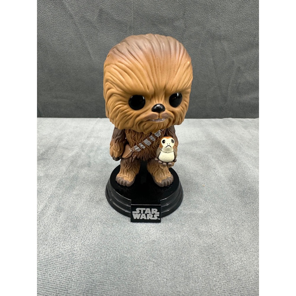 Funko Pop Star Wars Chewbacca with‎ Porg Bobblehead Vinyl Figure 195 Last Jedi